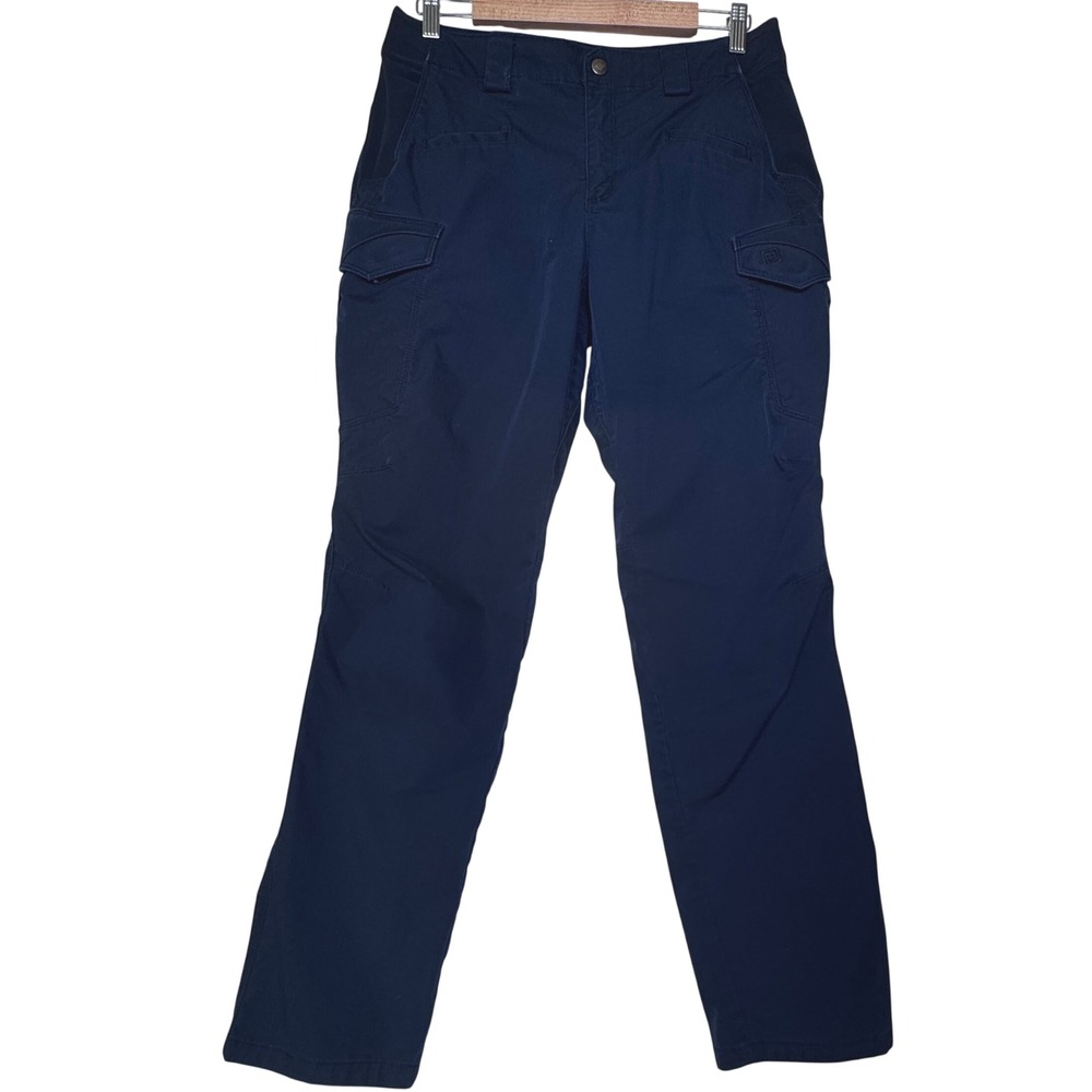 5.11 Tactical‎ Women Navy Blue Ripstop Cargo Pants Size 10 Regular Workwear